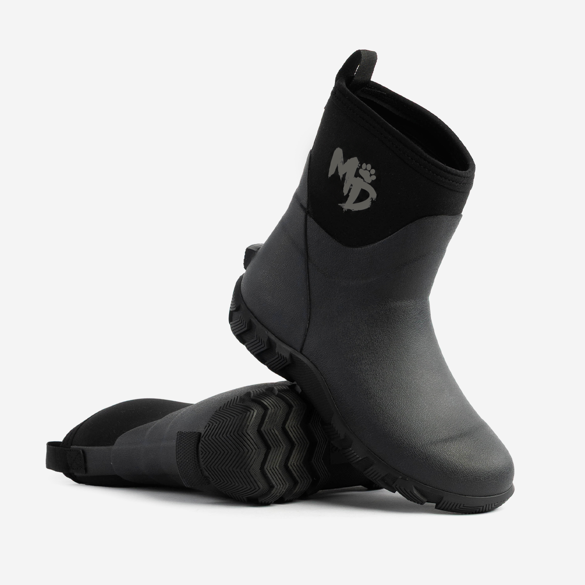 Mud Dogs RUTLAND SHORT Unisex Neoprene Wellies Black