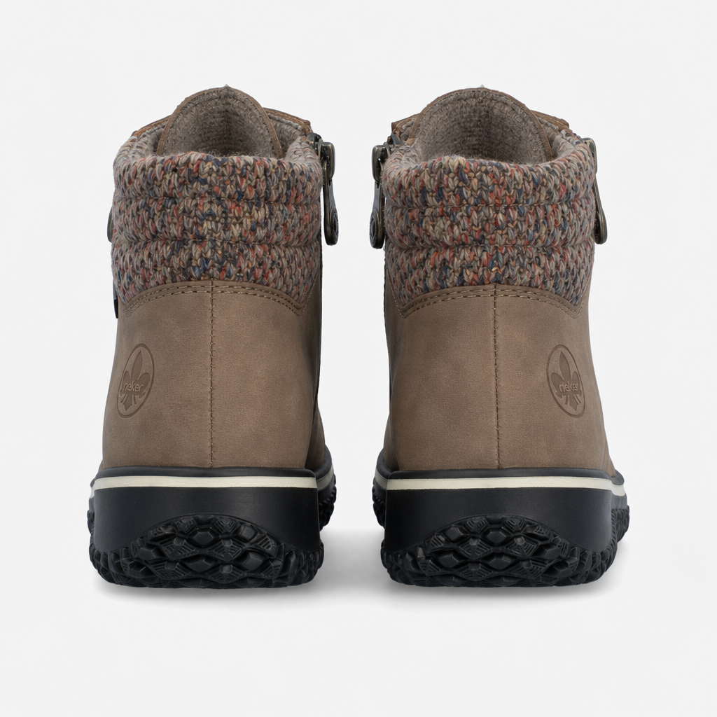 Rieker Z4263 Womens Ankle Boots Oat/Multi