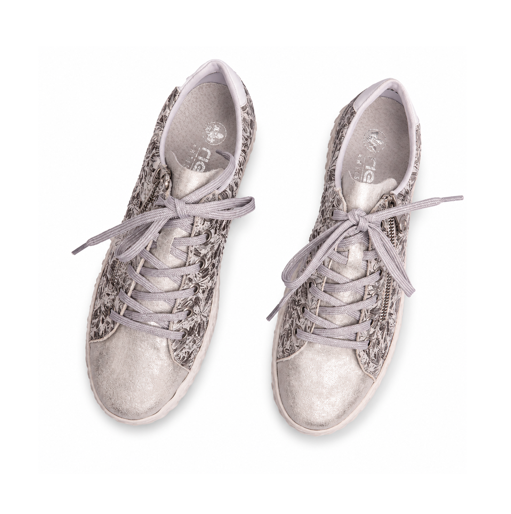 Rieker N0900 Womens Casual Shoes Silver