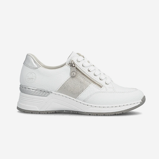 Rieker N4322 Womens Casual Trainers White