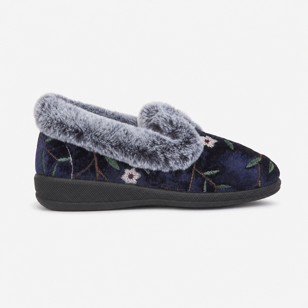 Jo & Joe MABEL Womens Full Slippers Navy