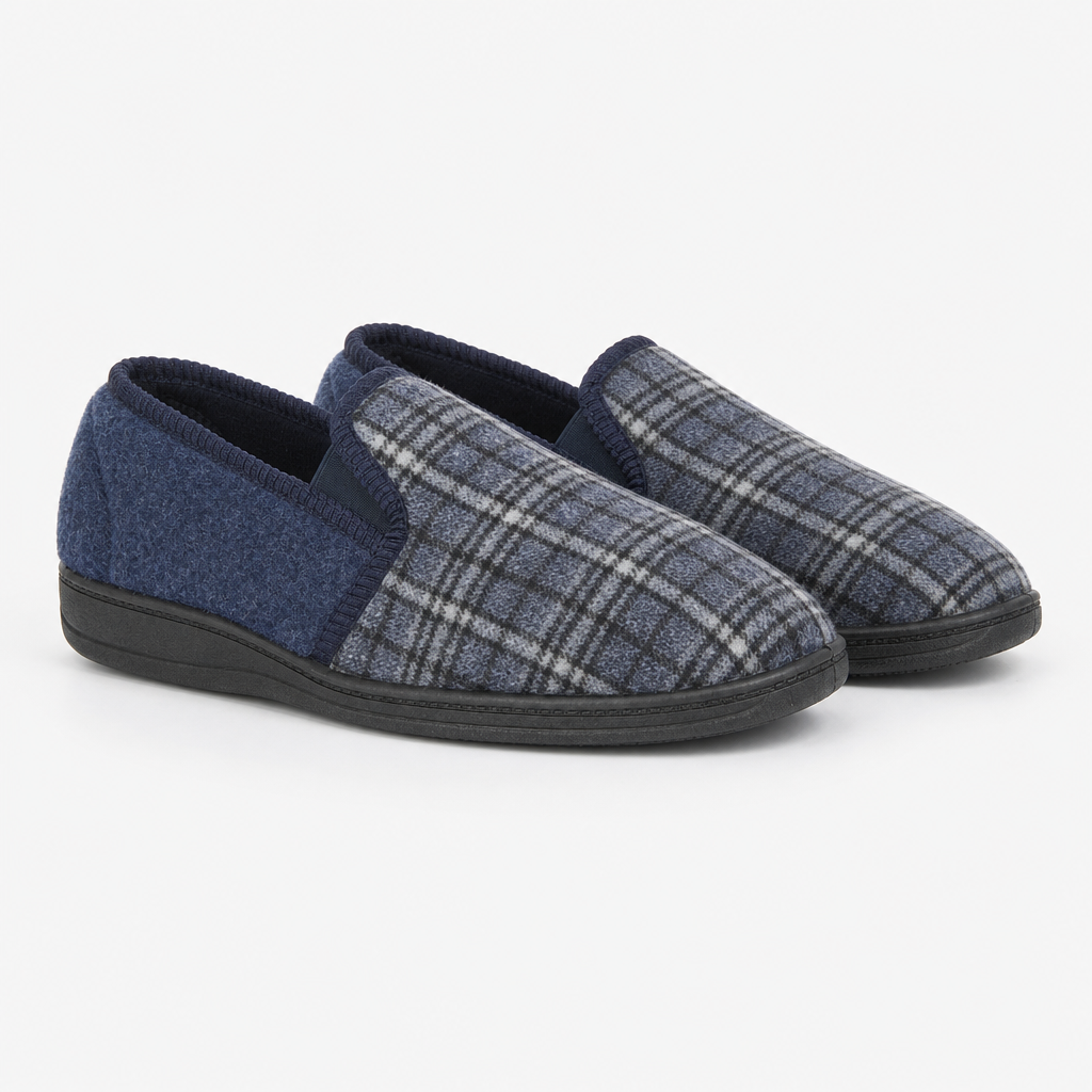 Jo & Joe EAMON Mens Full Slippers Navy
