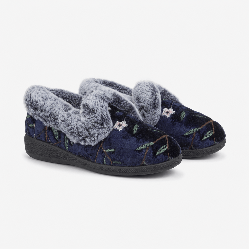 Jo & Joe MABEL Womens Full Slippers Navy