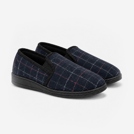 Jo & Joe RUPERT Mens Full Slippers Navy