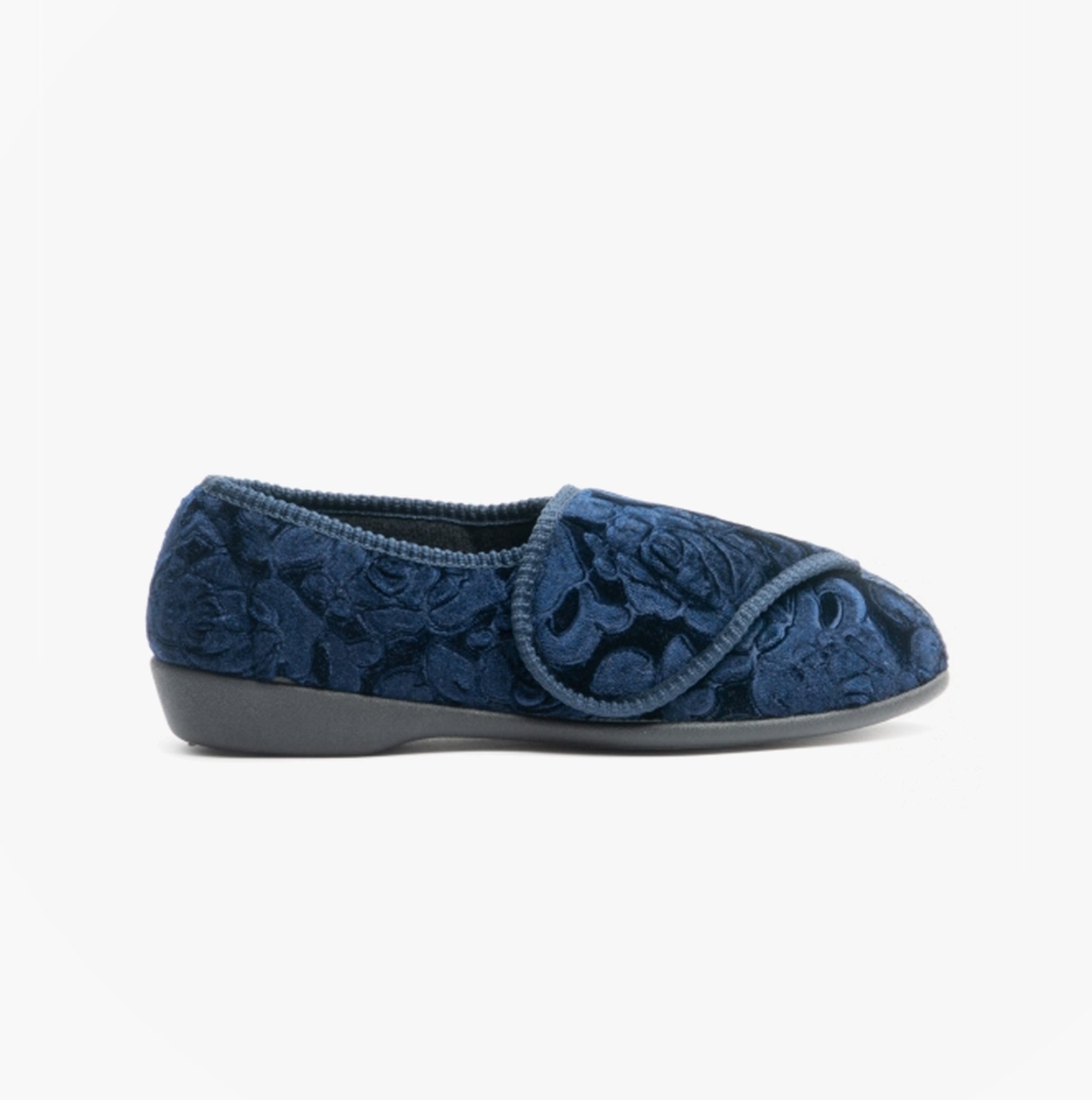 Jo & Joe DOREEN Womens Touch Fasten Slippers Navy