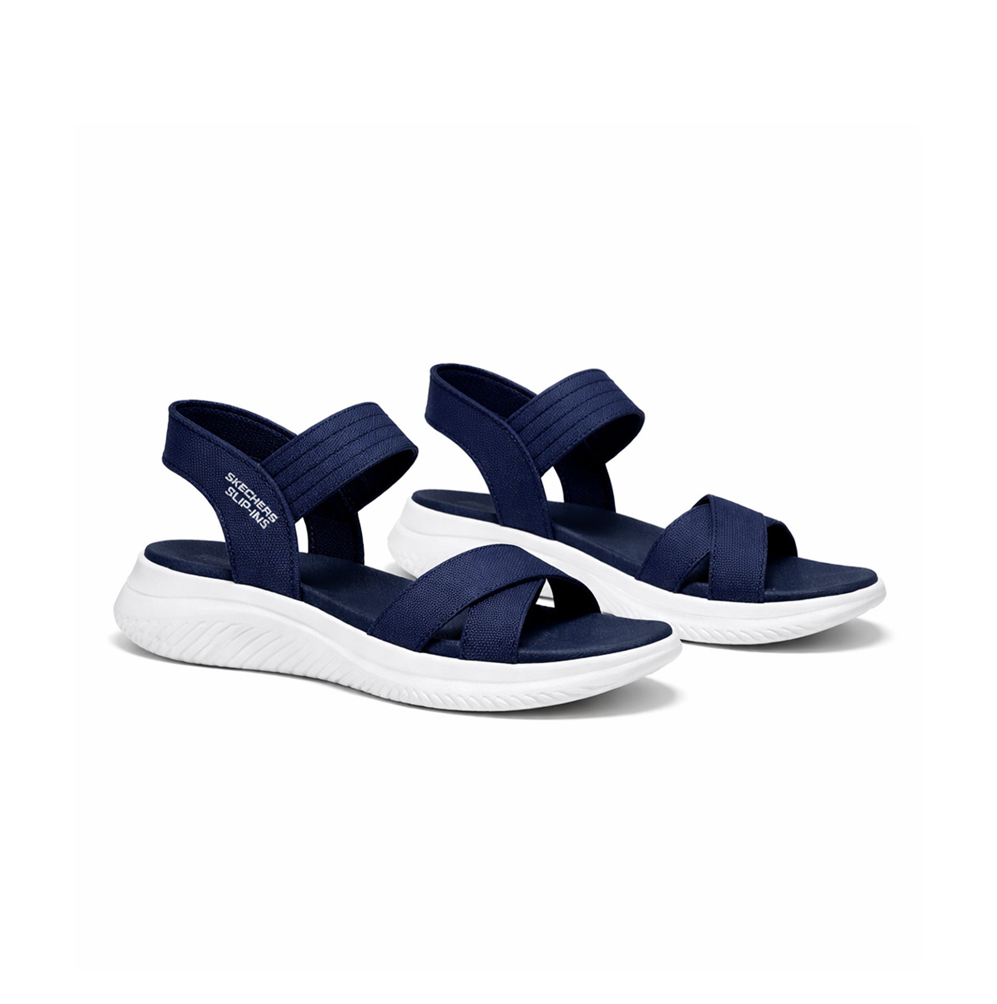 Skechers ULTRA FLEX 3.0 SANDAL - NEVER Womens Ankle Strap Sandals Navy