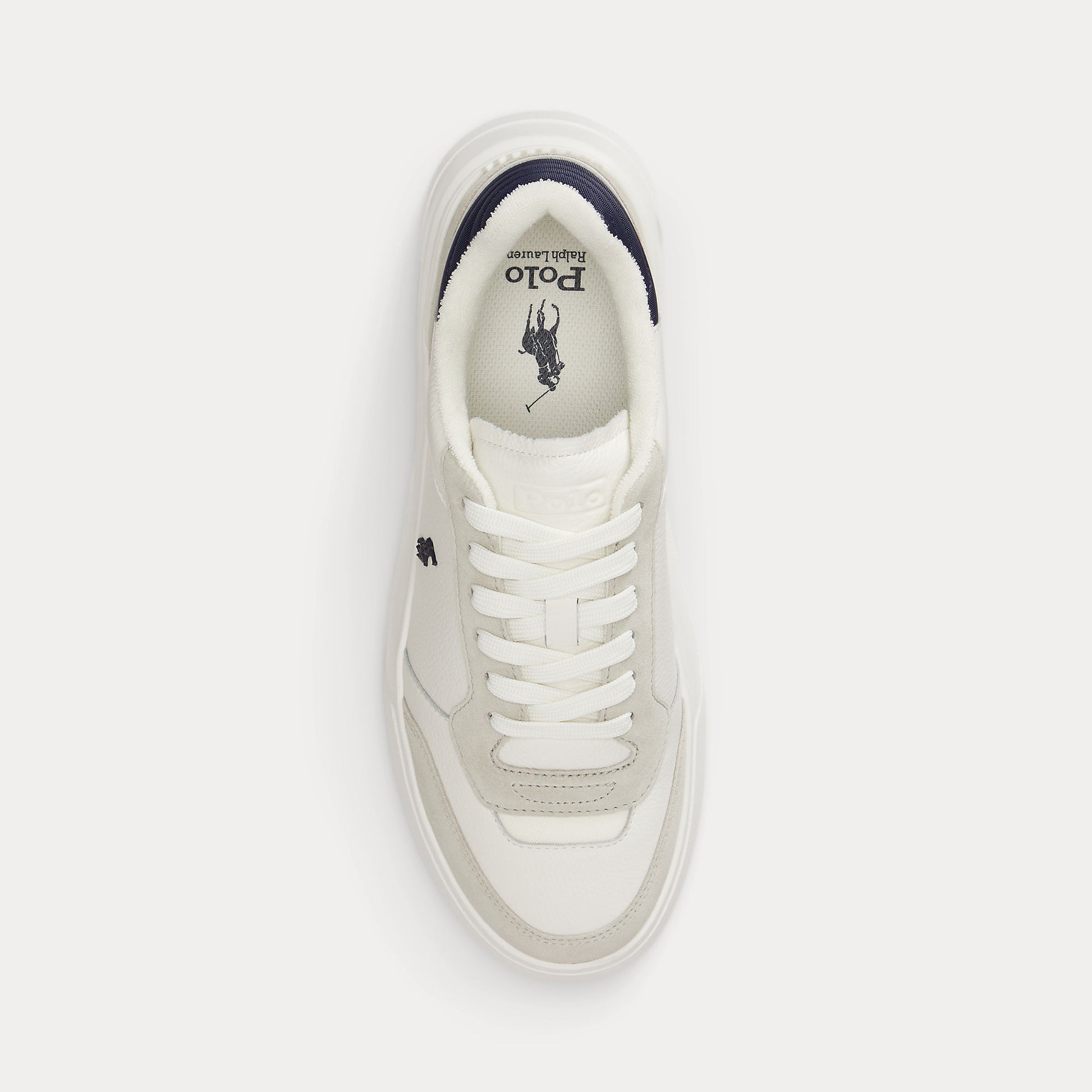 Polo Ralph Lauren RLITE SPORT Mens Casual Trainers Off White/Navy