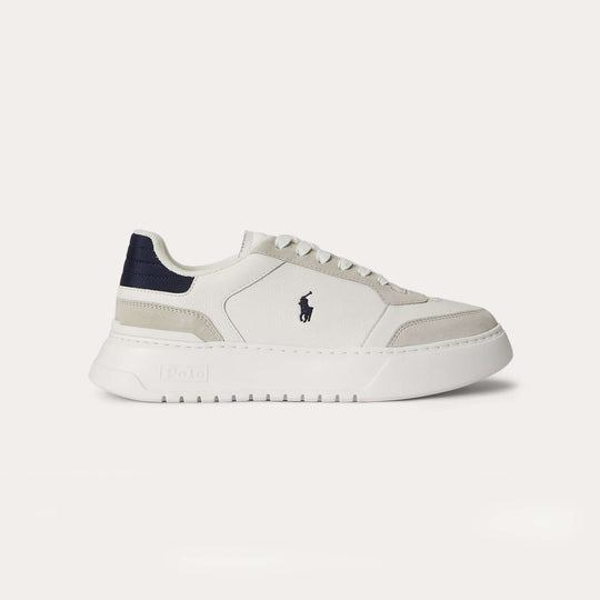 Polo Ralph Lauren RLITE SPORT Mens Casual Trainers Off White/Navy