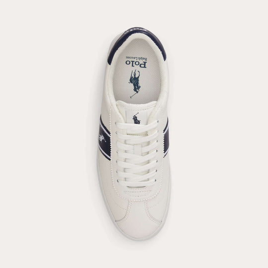 Polo Ralph Lauren Court VLC Mens Court Trainers Deckwash White/Navy