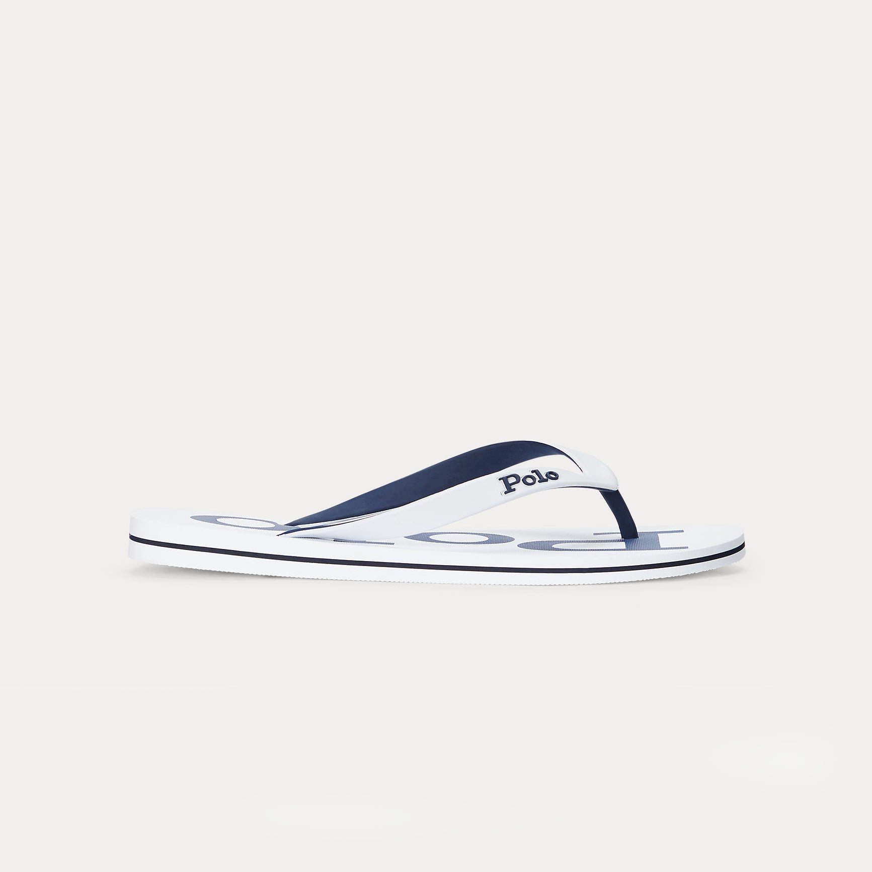Polo Ralph Lauren BOLT Mens Toe-Post Sandals White/Newport Navy