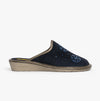 Nordikas 1747 (AFELPADO) Womens Suede Mule Slippers Marine