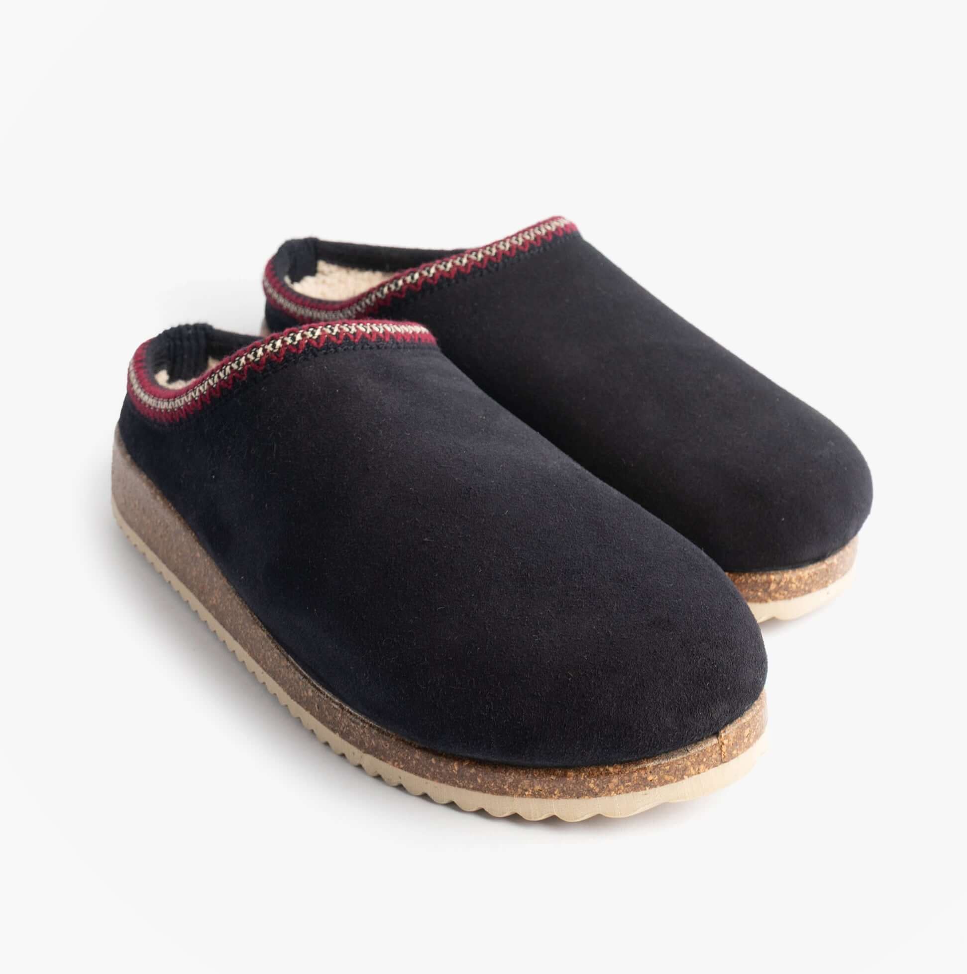 Nordikas 2258 Mens Suede Mule Slippers Marine Blue