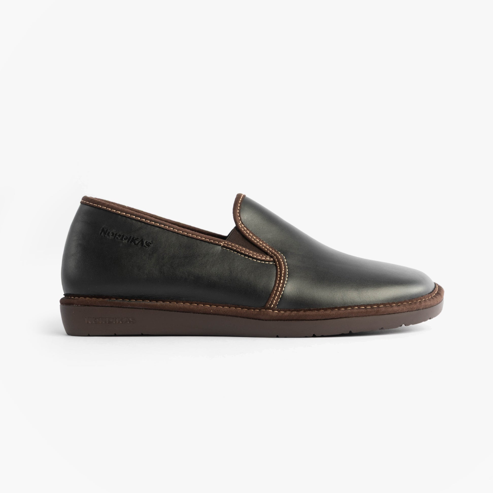 Nordikas Nordikas 663 DUBLIN Mens Full Slippers Black