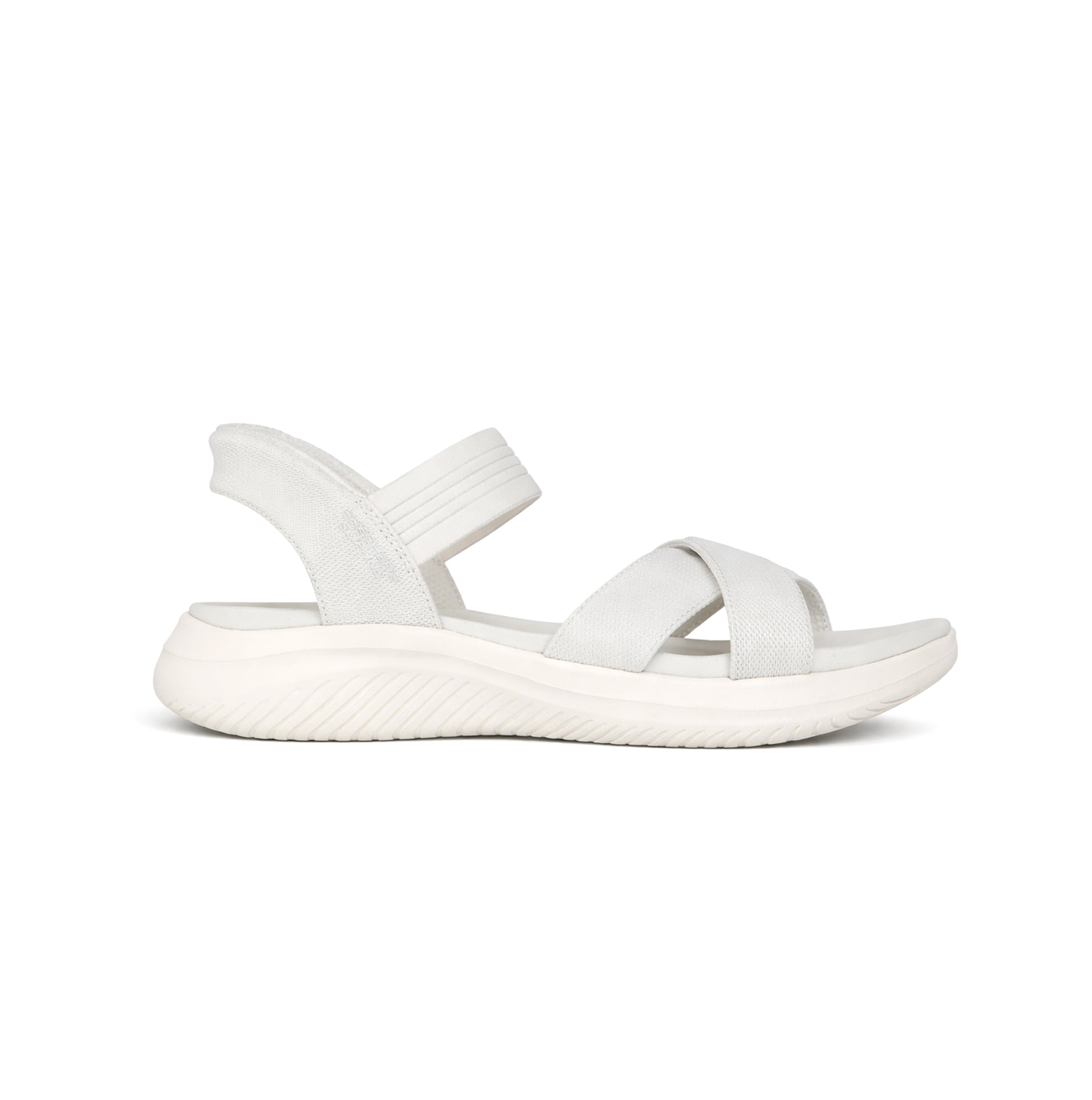 Skechers ULTRA FLEX 3.0 SANDAL - NEVER Womens Ankle Strap Sandals Off White