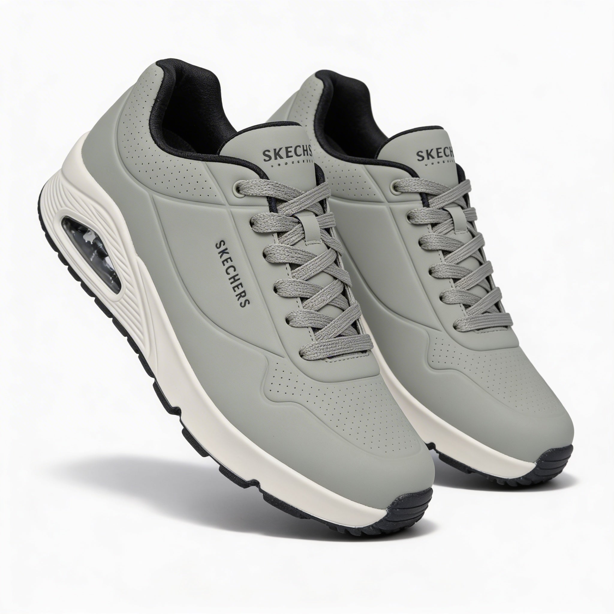 Skechers UNO - STAND ON AIR Mens Casual Trainers Olive Black