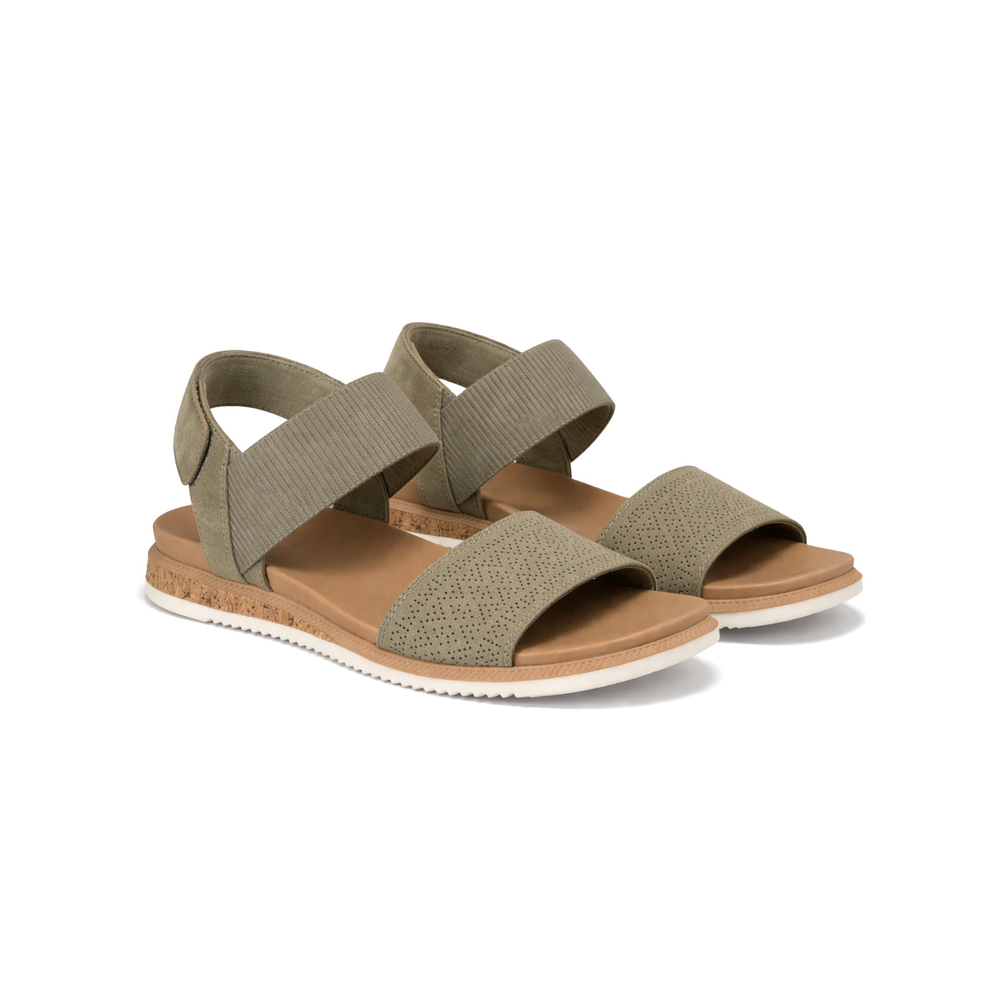 Skechers DESERT KISS LOW-TOP LOOK Womens Ankle Strap Sandals Olive
