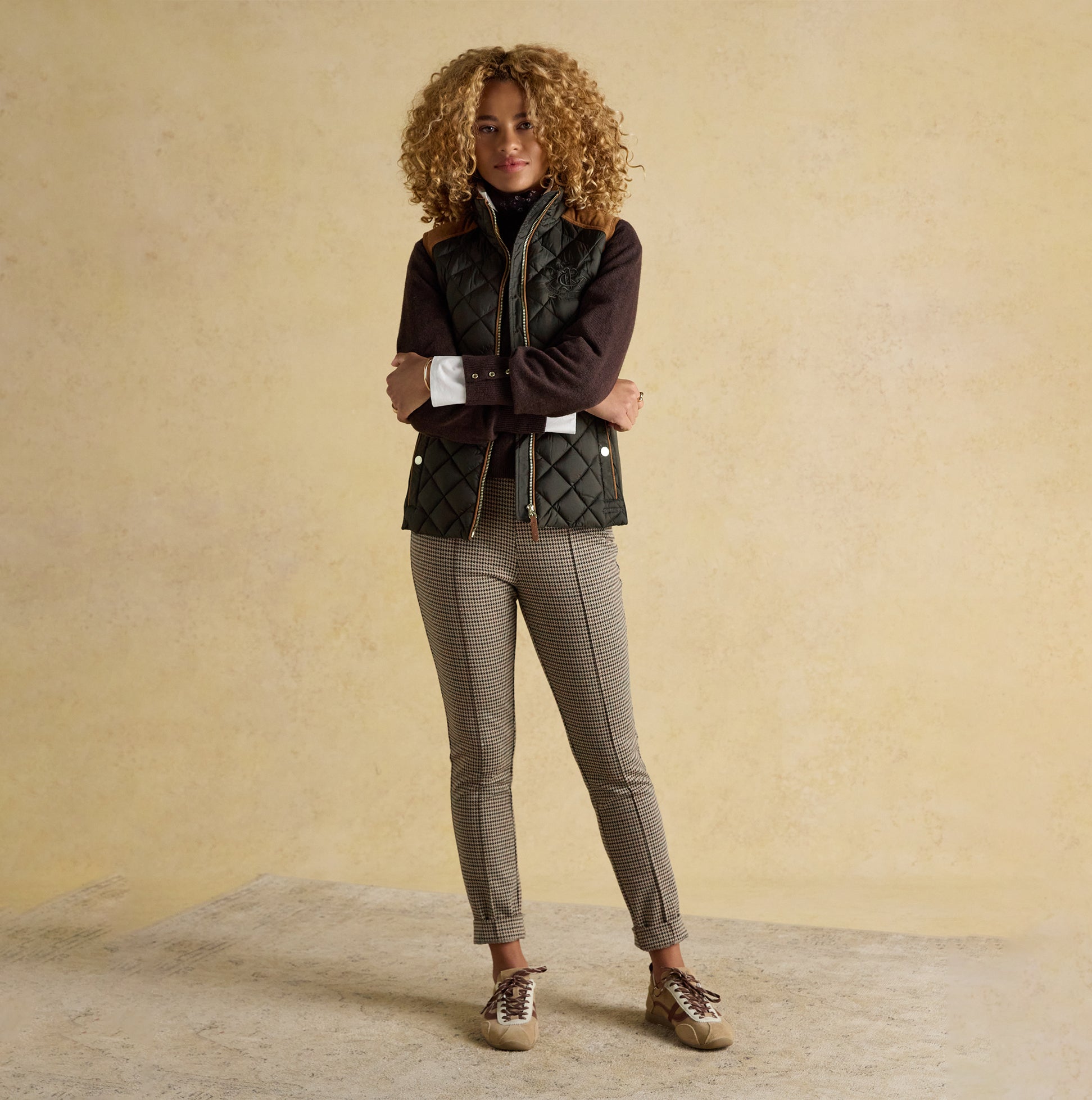 Joules BRAEMAR LUXE GILET Womens Gilets Green