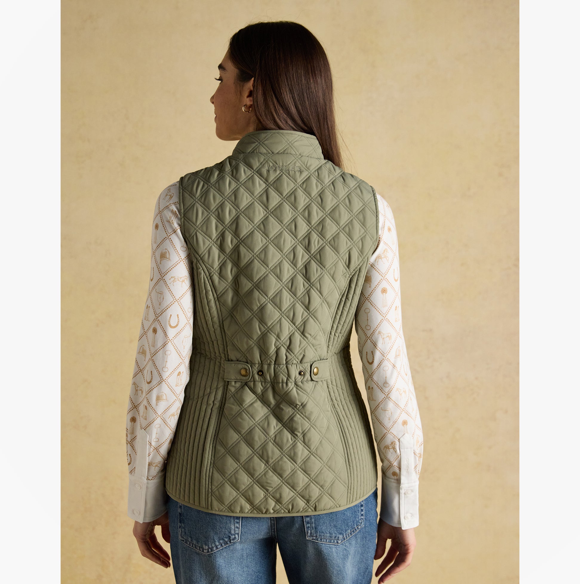 Joules MINX Womens Gilets Khaki Green