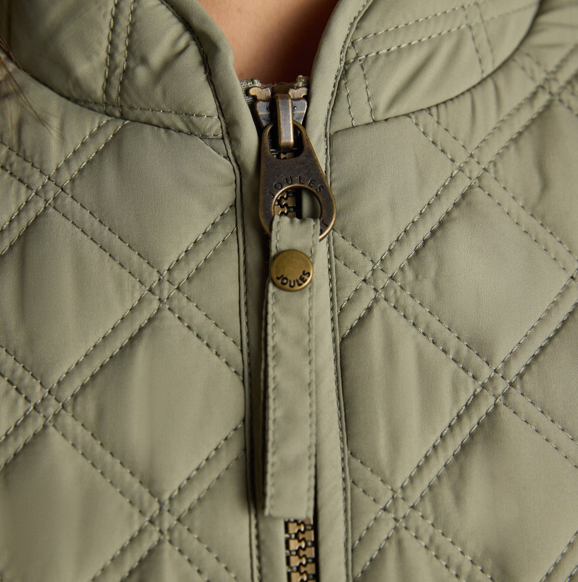 Joules MINX Womens Gilets Khaki Green