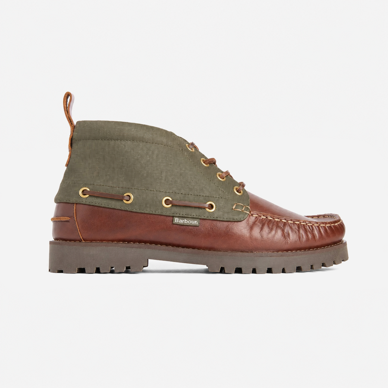 Barbour HARLE MID Mens Chukka Boots Mahogany/Olive