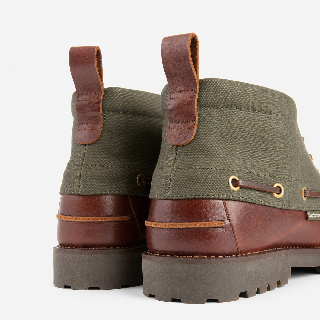 Barbour HARLE MID Mens Chukka Boots Mahogany/Olive