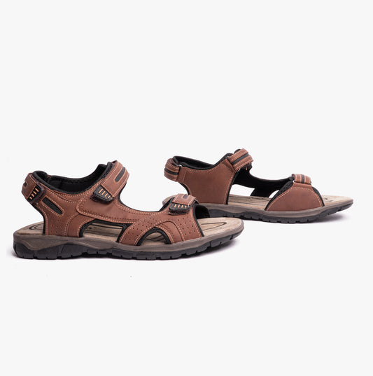 PDQ SAHARA Mens Sandals Brown