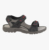 PDQ Black PU 3 Touch Fastening Adjustable Sports Sandal