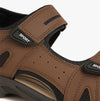 PDQ BROWN PU 3 Touch Fastening Adjustable Sports Sandal
