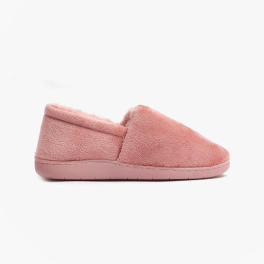 Black Country Shoes RITA Womens Full Slippers Dusty Pink