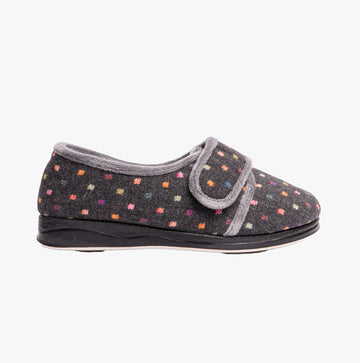 Padders LOTTY Womens Full Slippers Charcoal