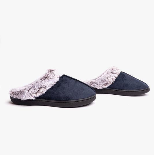 Padders FLORRIE Womens (EE Fit) Mule Slippers Navy Combi