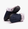 Padders FLORRIE Womens (EE Fit) Mule Slippers Navy Combi