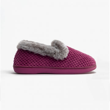 Padders MISHA Womens Full Slippers Bordo Popcorn