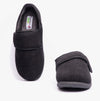 Padders OLIVER Mens Touch Fasten Full Slippers Black