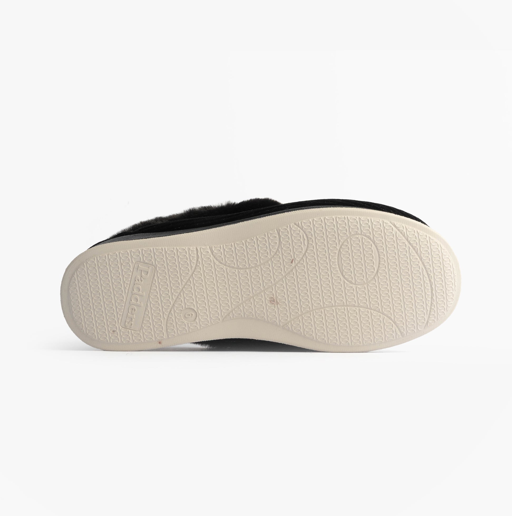 Padders CAMILLA Womens (2E Fit) Touch Fasten Slippers Black