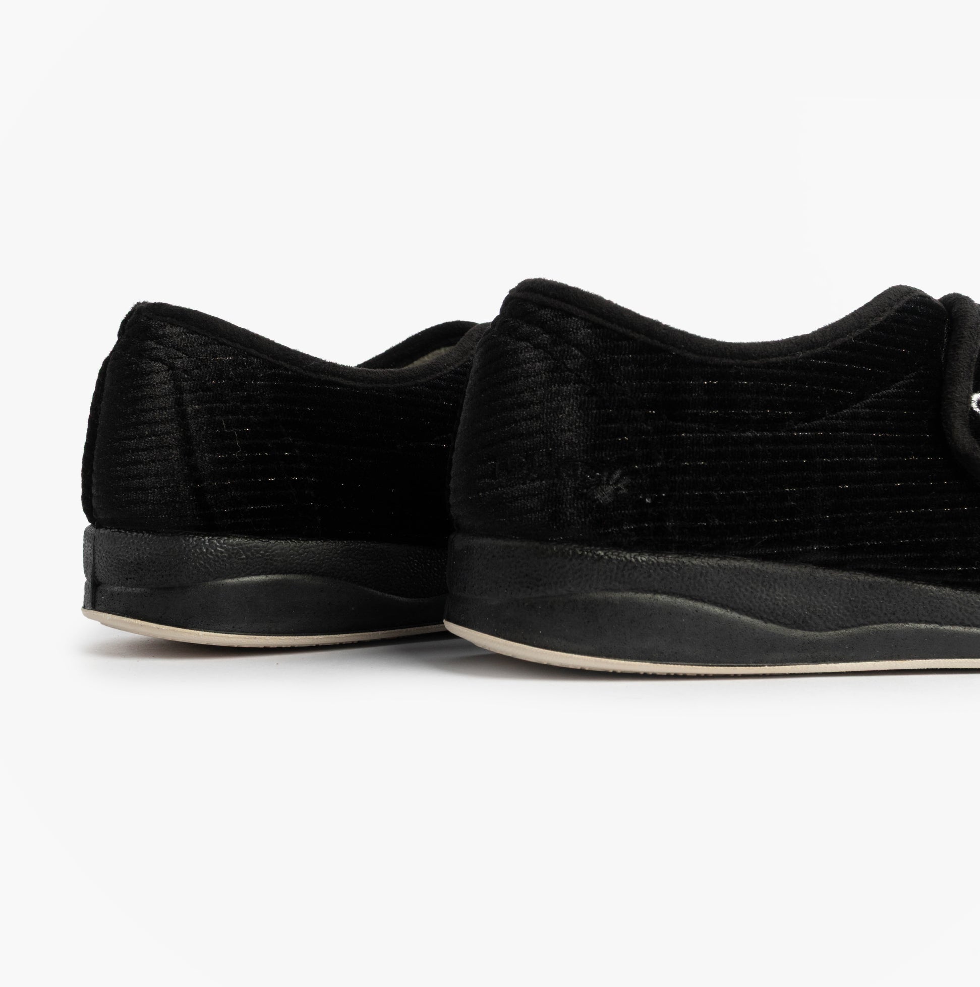 Padders CAMILLA Womens (2E Fit) Touch Fasten Slippers Black