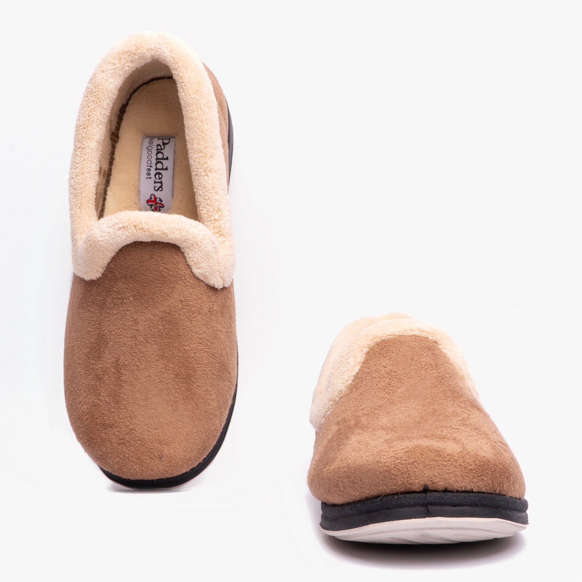 Padders REPOSE Womens (EE Fit) Full Slippers Camel