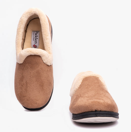 Padders REPOSE Womens (EE Fit) Full Slippers Camel
