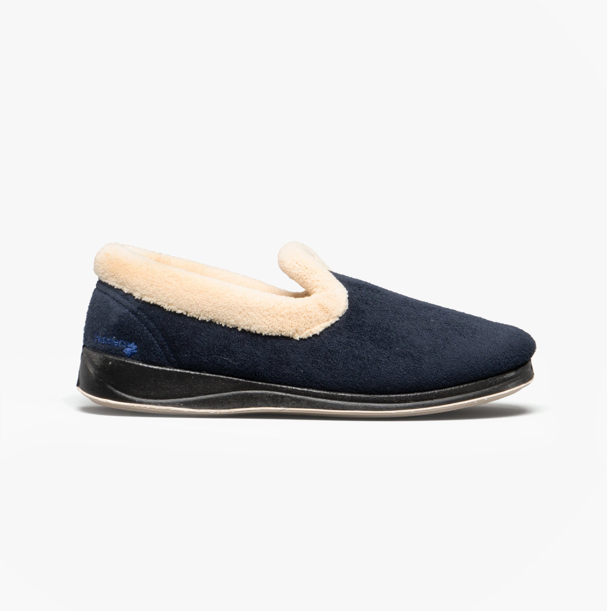 Padders REPOSE Womens (2E Fit) Full Slippers Navy