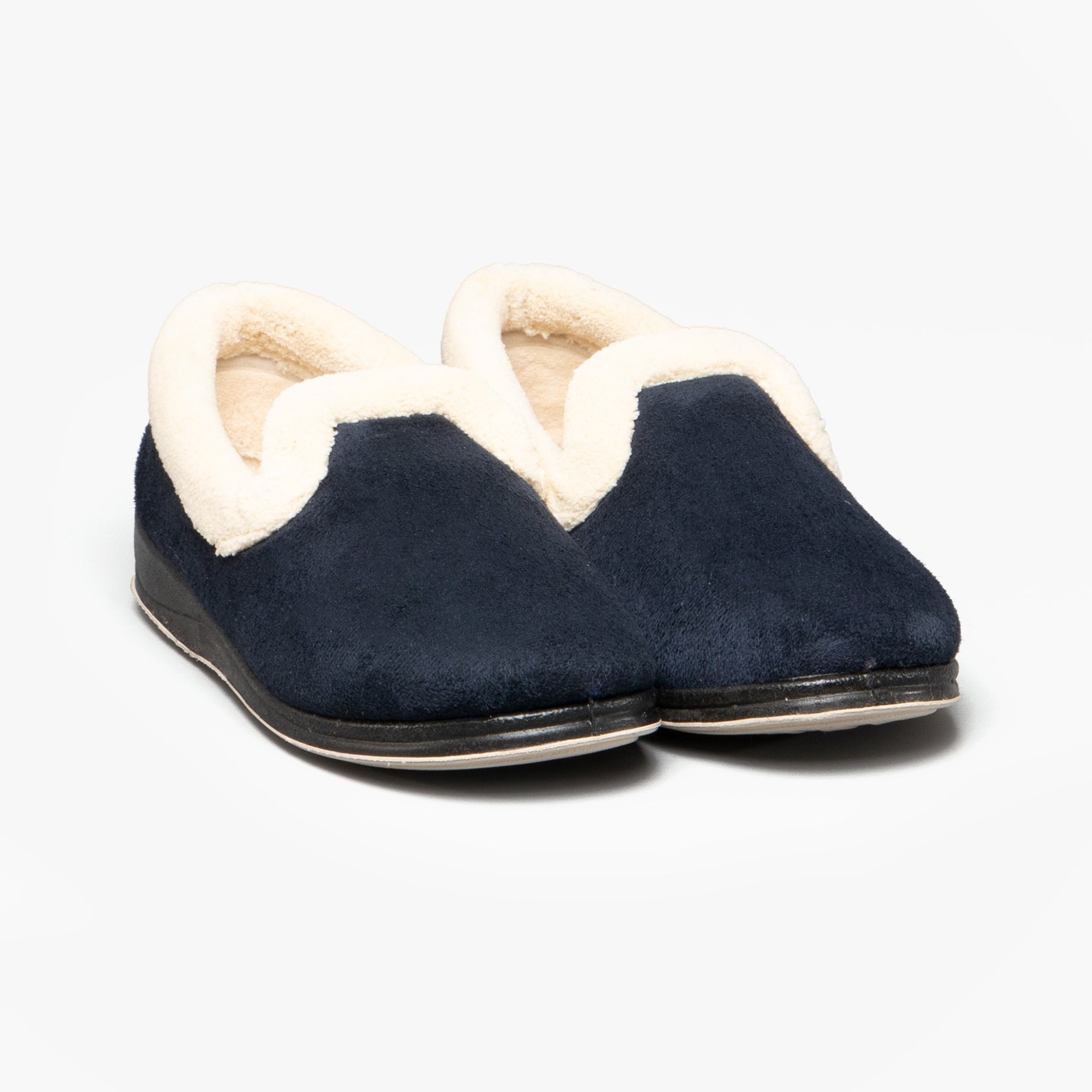 Padders REPOSE Womens (2E Fit) Full Slippers Navy