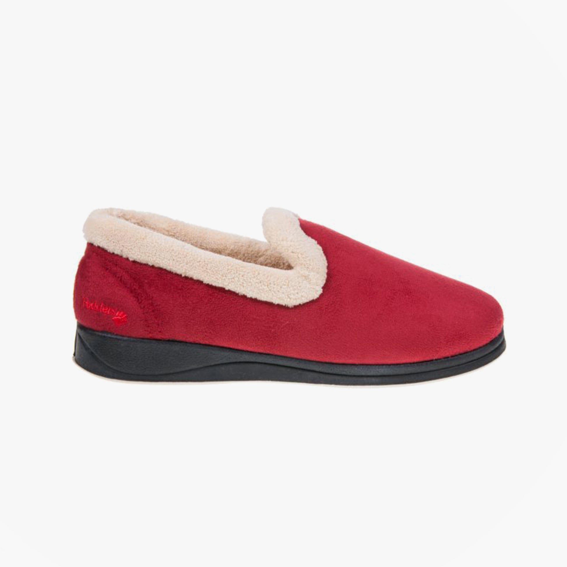 Padders REPOSE Womens (2E Fit) Full Slippers Red