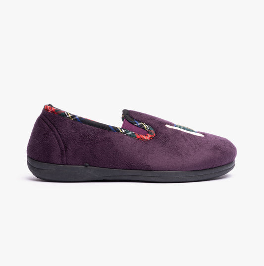 Padders DANDIE Womens (EE/EEE Fit) Full Slippers Purple