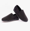 Padders ALBERT Mens Full Slippers Checked Black
