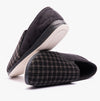 Padders ALBERT Mens Full Slippers Checked Black