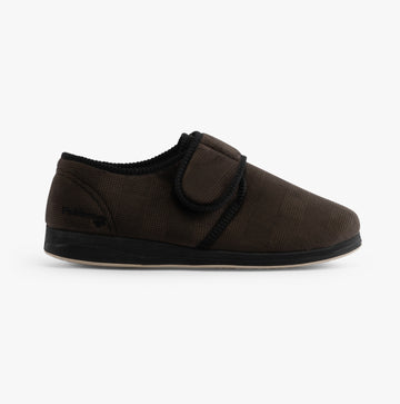 Padders CHARLES Mens Slippers Brown Checked