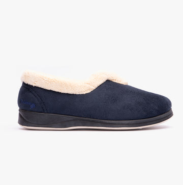 Padders CARMEN Womens (EE Fit) Full Slippers Navy