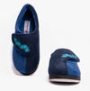 Padders HUG Womens (EE Fit) Touch Fasten Slippers Royal