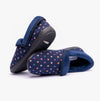 Padders MELLOW Womens Full Slippers Navy Woven Spot
