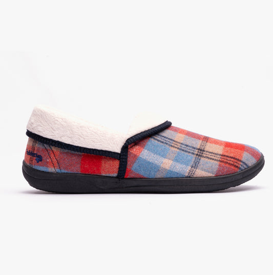 Padders MELLOW Womens (EE Fit) Full Slippers Blue Combi