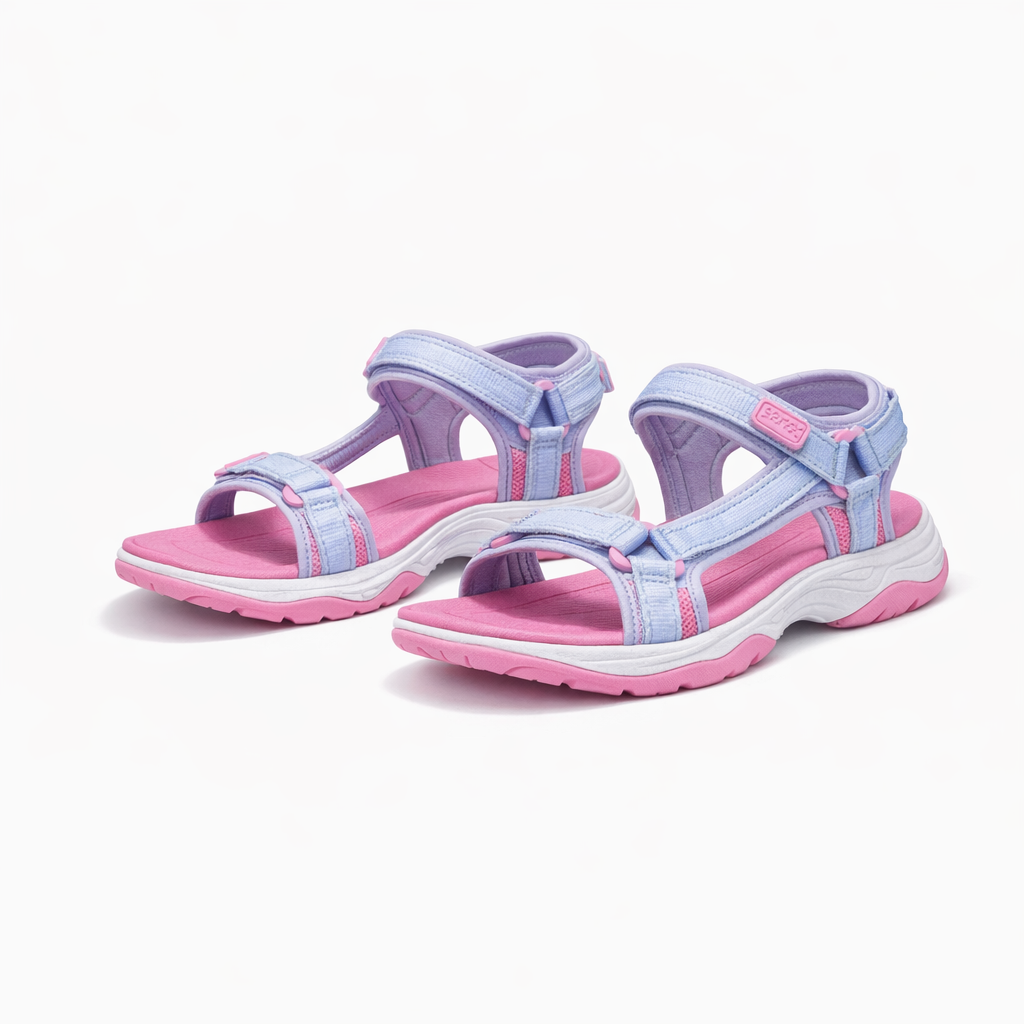 Skechers TREAD SEEKER Girls Ankle Strap Sandals Lavender/Pink